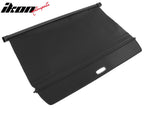 2022-2024 Rivian R1S Black Retractable Rear Trunk Cargo Cover Canvas