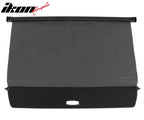 2022-2024 Rivian R1S Black Retractable Rear Trunk Cargo Cover Canvas