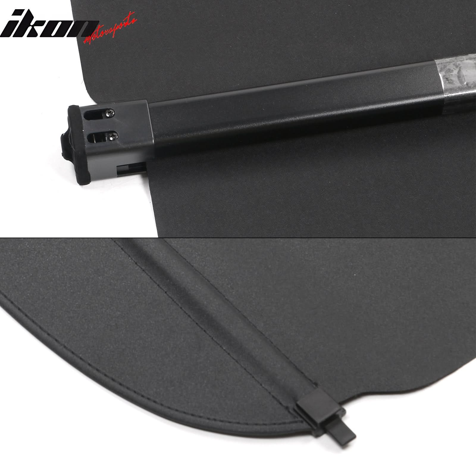 2022-2024 Toyota Corolla Cross Black Rear Cargo Cover PVC Aluminum Rod