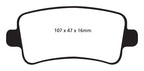EBC 10+ Buick Allure (Canada) 3.0 Yellowstuff Rear Brake Pads