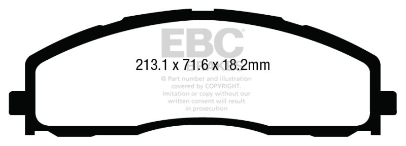 EBC 13+ Ford F250 (inc Super Duty) 6.2 (2WD) Ultimax2 Front Brake Pads