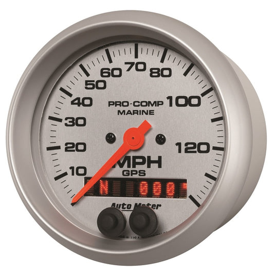 Autometer Marine Silver 3-3/8in. 140MPH GPS Speedometer Gauge