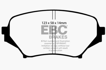 EBC 06-15 Mazda Miata MX5 2.0 Ultimax2 Front Brake Pads