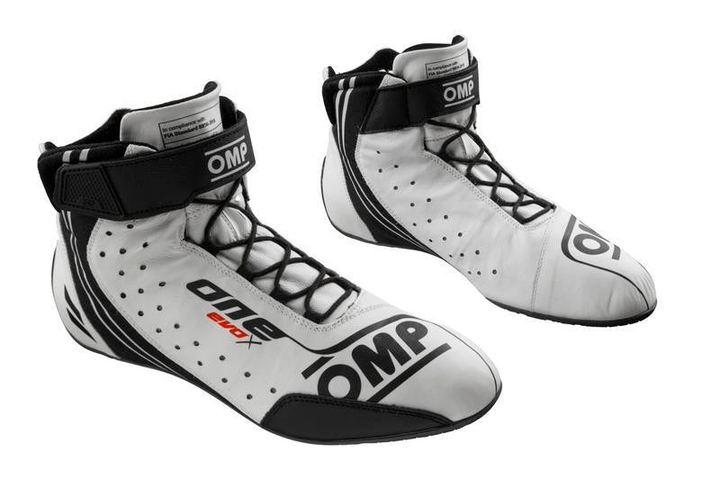 OMP ONE EVO X SHOES MY2024 FIA 8856-2018 NAVY BLUE / CYAN SIZE 46