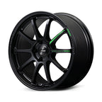 Gram Lights 57NR LIMITED II 17x7.0 +47 4-100 Semigloss Black Wheel w/ Black Cap/Stickers/Air Valve