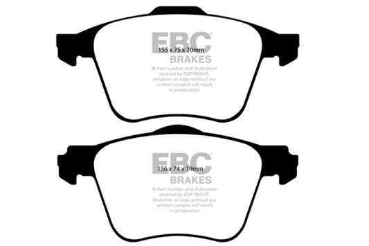 EBC 03-09 Volvo XC90 2.9 Twin Turbo Ultimax2 Front Brake Pads