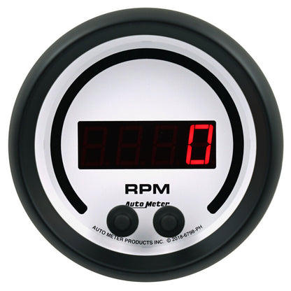 Autometer 85.7mm White 0-16K RPM Tachometer Phantom Elite Digital Gauge