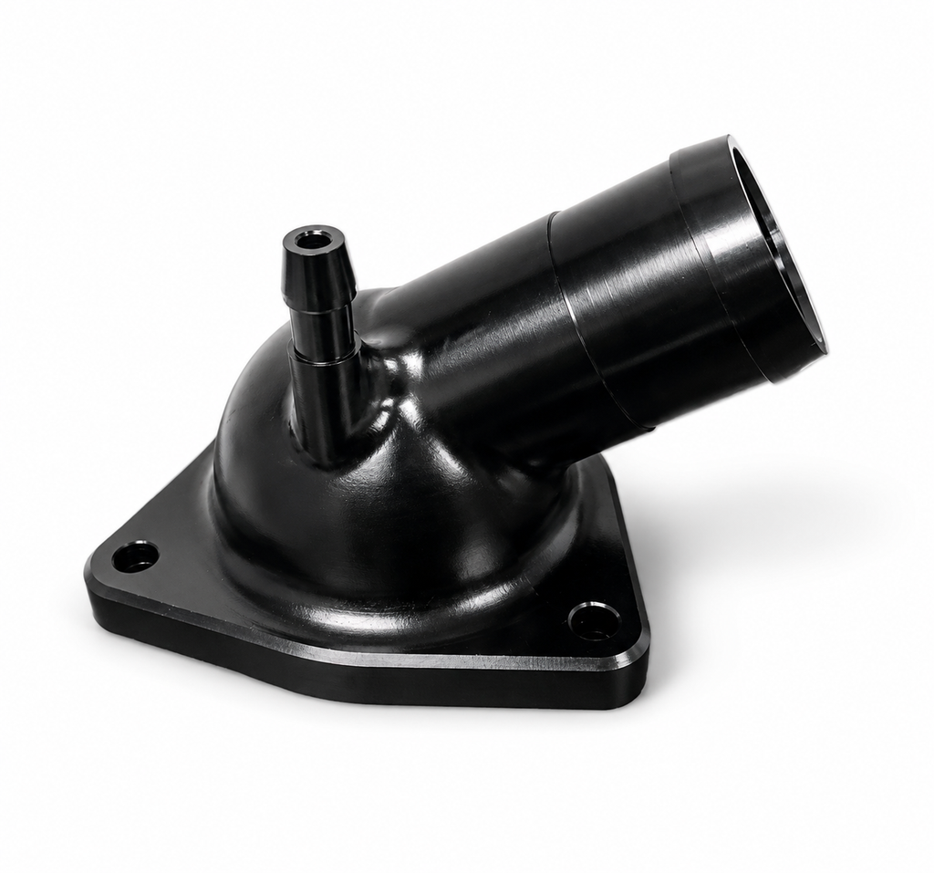 Black Billet Thermostat Housing with 180°F Thermostat – GM LT 5.3L & 6.2L V8 - 530180B - Granatelli Motor Sports