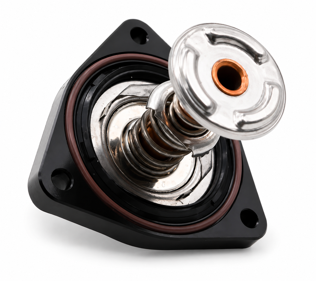 Black Billet Thermostat Housing with 180°F Thermostat – GM LT 5.3L & 6.2L V8 - 530180B - Granatelli Motor Sports