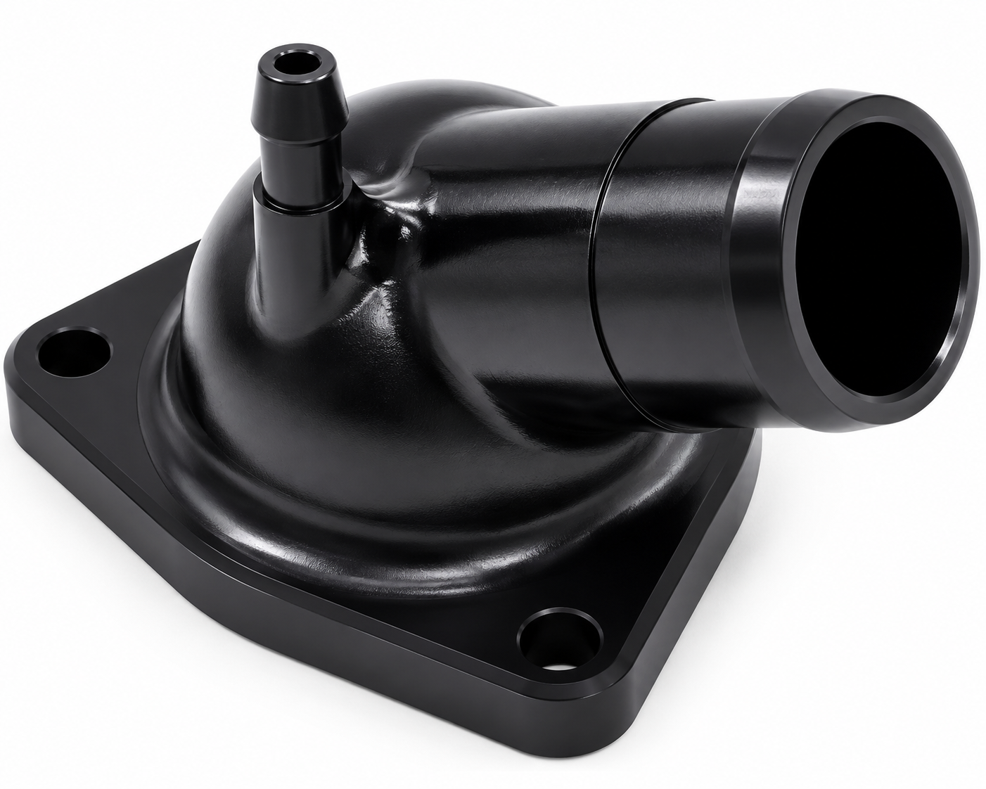 Black Billet Thermostat Housing with 180°F Thermostat – GM LT 5.3L & 6.2L V8 - 530180B - Granatelli Motor Sports