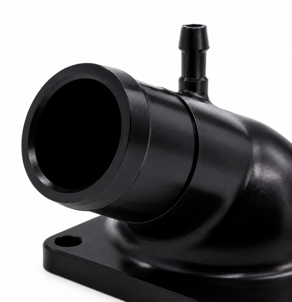 Black Billet Thermostat Housing with 180°F Thermostat – GM LT 5.3L & 6.2L V8 - 530180B - Granatelli Motor Sports