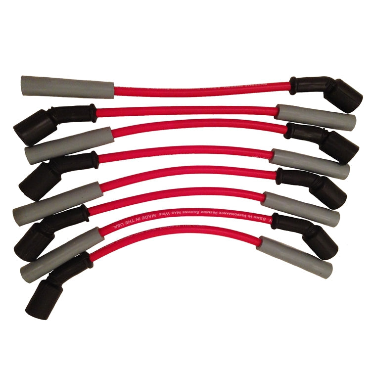 Hinson Motorsports Red 8.5mm Spark Plug Wires – GM Truck & SUV 4.8/5.3/6.0/6.2L (99-13), Straight or 45° Boot