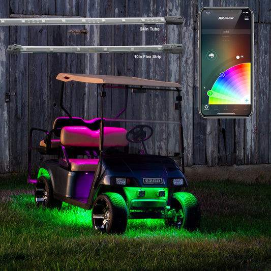 XK Glow LED Golf Cart Accent Light Kit XKchrome Smartphone App