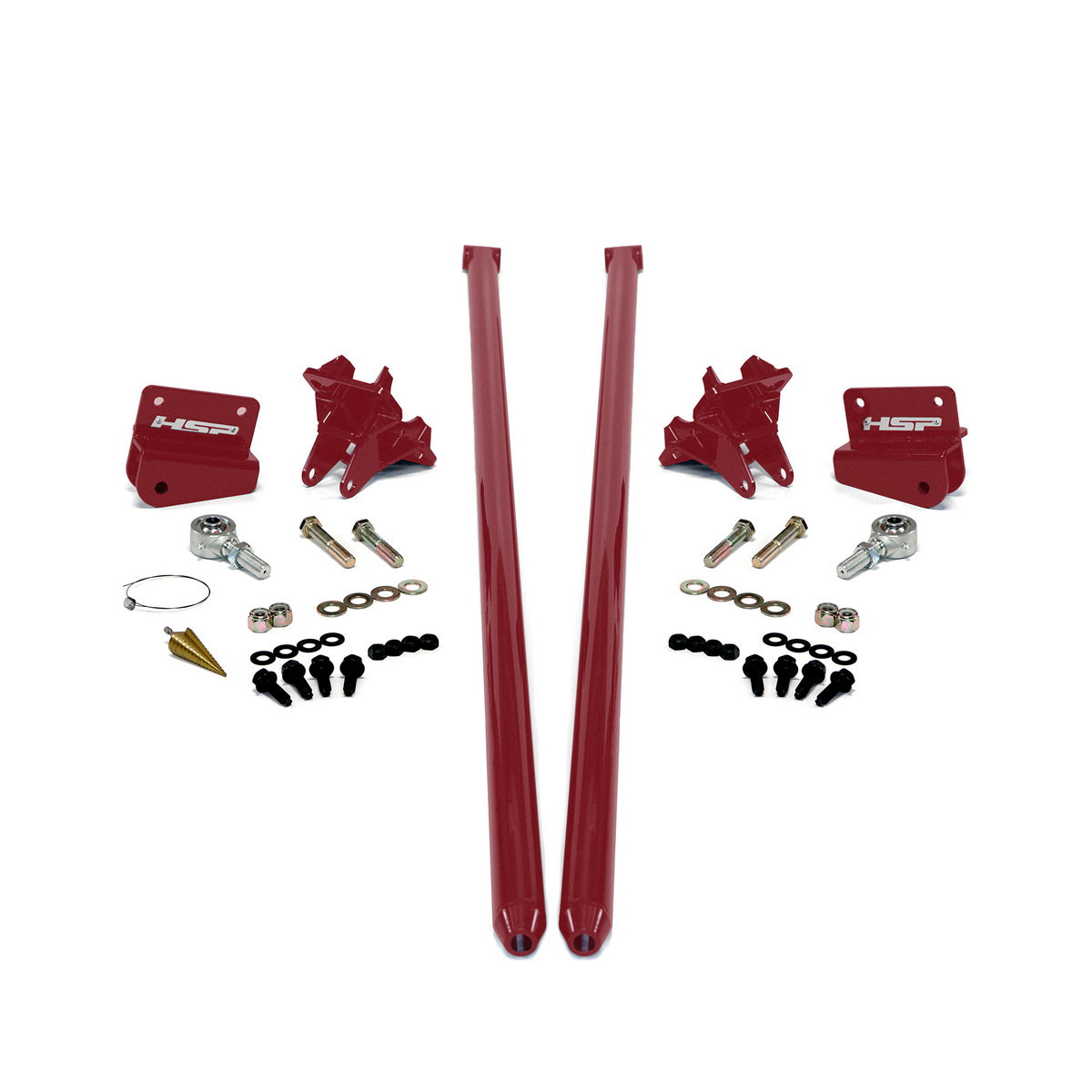 2011-2019 Chevrolet / GMC 58 inch Bolt On Traction Bars 4 inch Axle Diameter Illusion Cherry