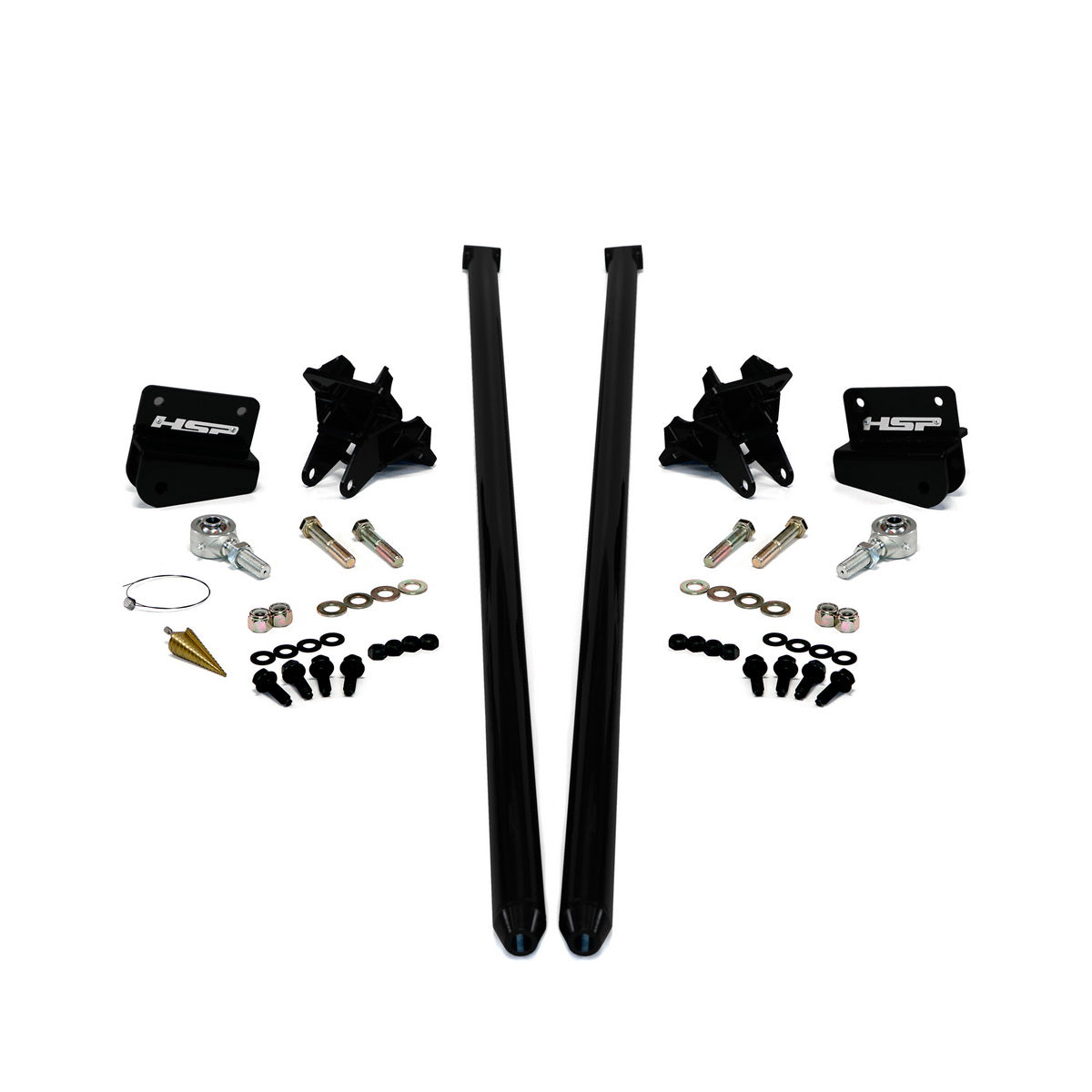 2011-2019 Chevrolet / GMC 58 inch Bolt On Traction Bars 4 inch Axle Diameter Silk Satin Black
