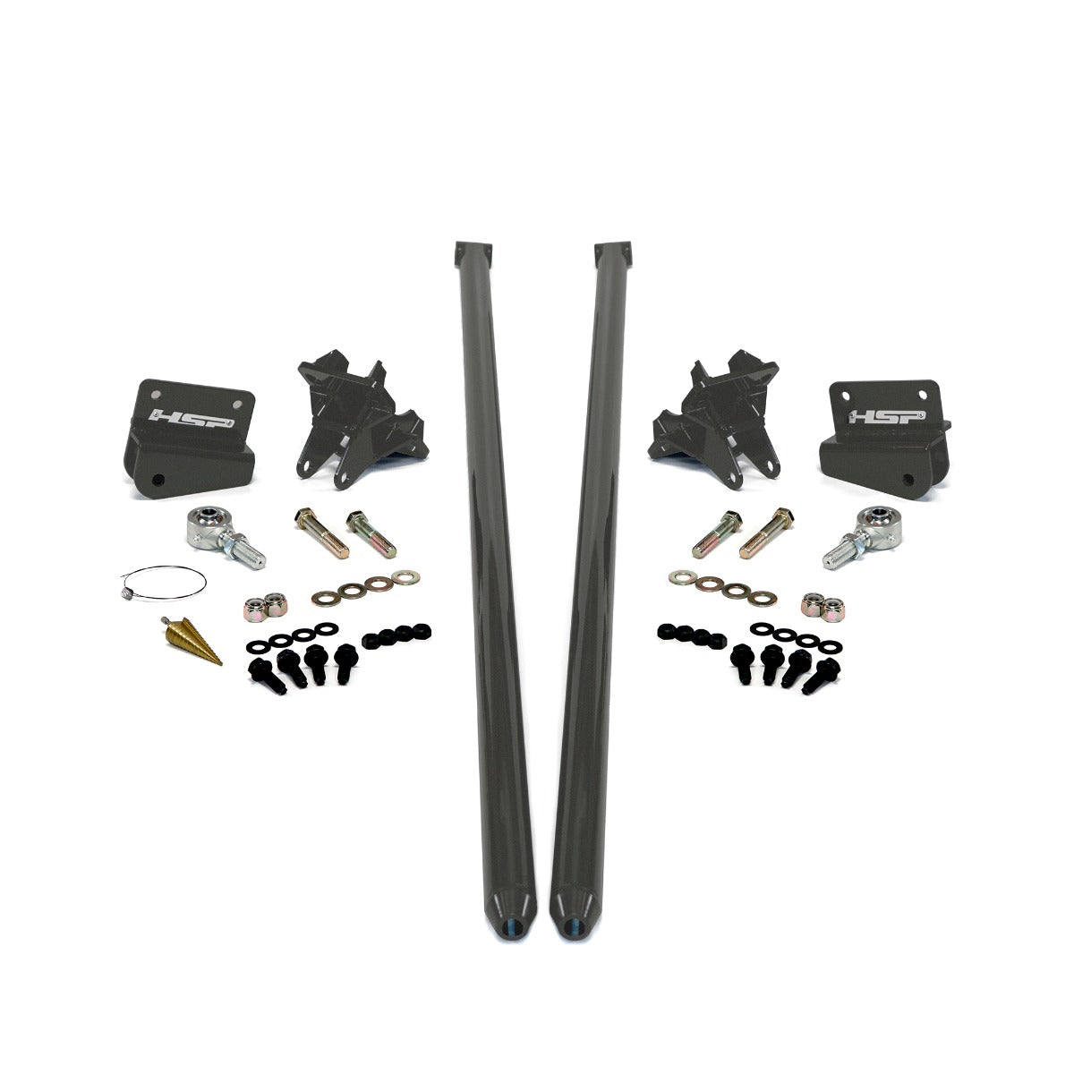 2011-2019 Silverado/Sierra 2500/3500 70 Inch Bolt On Traction Bars 4 Inch Axle Diameter Kingsport Grey