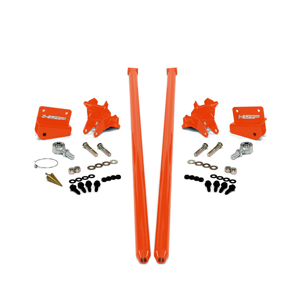 2011-2019 Chevrolet / GMC 70 inch Bolt On Traction Bars 4 inch Axle Diameter M&M Orange