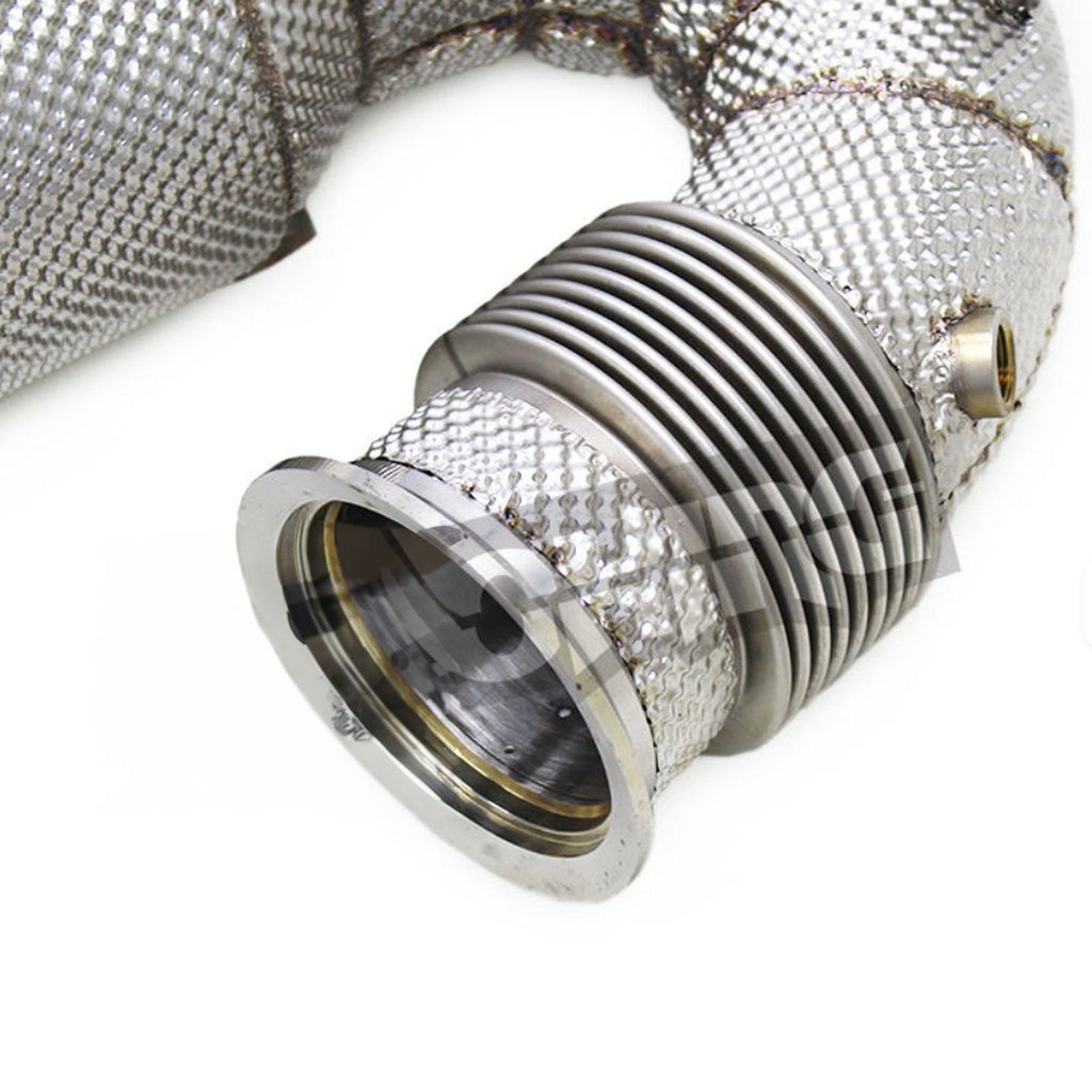 Catted Race Stainless 300 Cell Downpipe for Mercedes Benz AMG GT53 GLE53 E53 3.0T - Bull Boost Performance