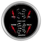 Autometer Quad 5in. 0-90 Ohm Electric Sport-Comp Gauge