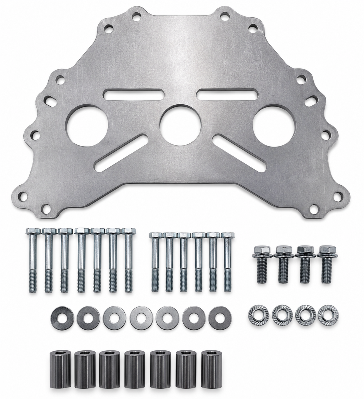 Motor Sports Engine Stand Adapter Plate, Billet Aluminum, for Ford, SBF, BBF & Mod Motor Blocks. BOSS Blocks, Cleveland, Windsor Family, 385 Series & Modified Series.- 540107 - Granatelli Motor Sports