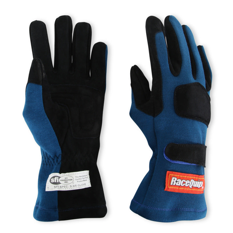 RaceQuip Blue 2-Layer SFI-5 Glove - Large
