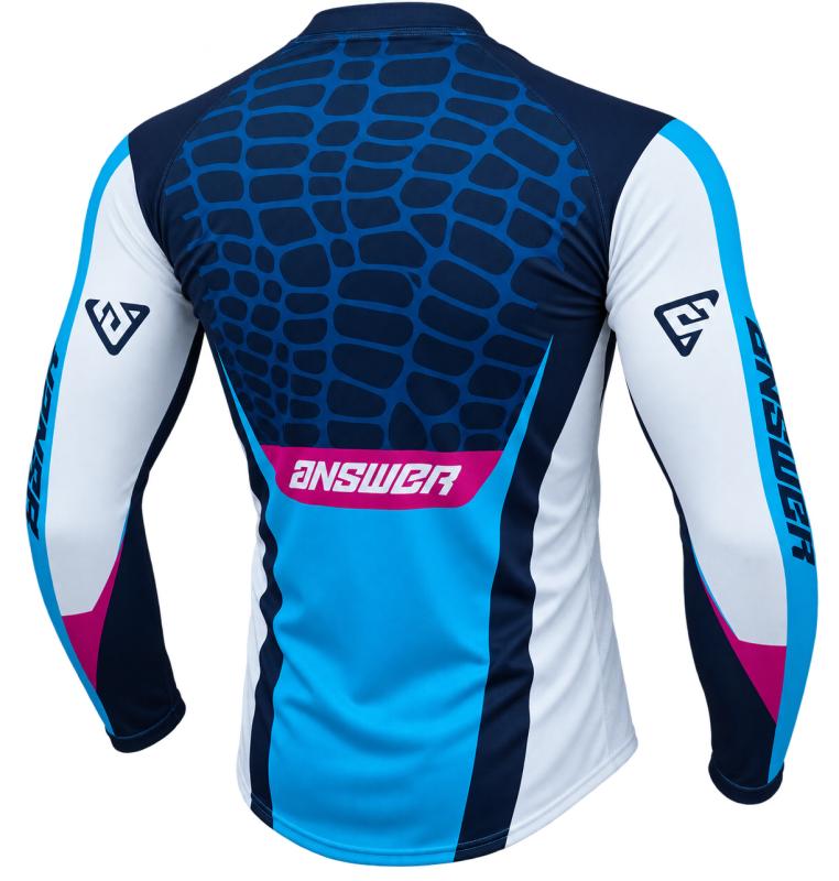 Answer  Syncron Raceday Jersey Dark Blue/Cyan/Grey/Purple Youth - Medium