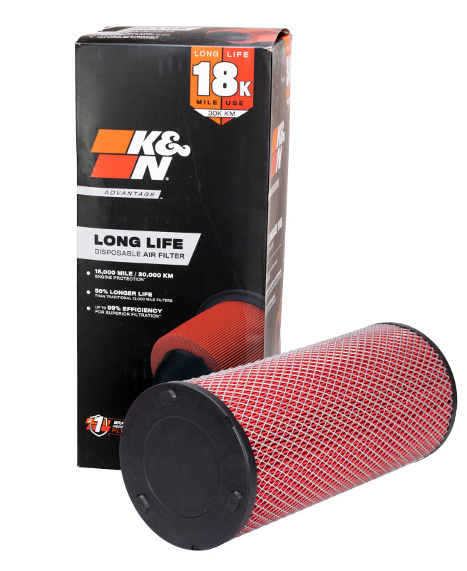 K&N Advantage Air Filter 18K Miles Chevrolet Express Van 4.8L/6.0L 2008-2017