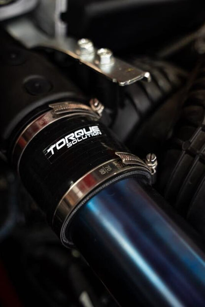 Torque Solution 2022+ Subaru WRX / 19-23 Subaru Ascent Titanium Top Mount Charge Pipe - Brushed