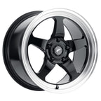 Forgestar D5 Drag 18x5 / 5x120.65 BS / ET-10 / 2.6 Gloss BLK / Diamond Lip 78.1 Bore