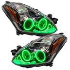 Oracle 10-12 Nissan Altima Coupe LED Headlight Halo Kit - Green