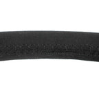 NRG Reinforced Stealth Wheel (380mm) 3 Spoke Center - 1in Deep Dish - Vegan Suede Red Stitch