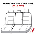 Covercraft 19-25 Ford F250 F350 F450 Carhartt Super Dux SeatSaver Second Row Custom Seat Cvr-Gravel