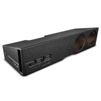 DS18 2x 10in Forward Firing Underseat Ported Box Subwoofer Enclosure- Black Spray Liner Paint Finish