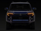 Raxiom 14-24 Toyota 4Runner CXR Series LED Headlights with Amber DRL- Black Housing- Clear Lens