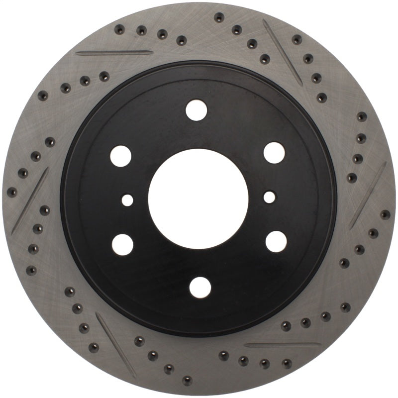 StopTech 05-10 GMC Sierra (w/ Rear Drum) / 07-09 GMC Yukon Rear Right Slotted & Drilled Rotor