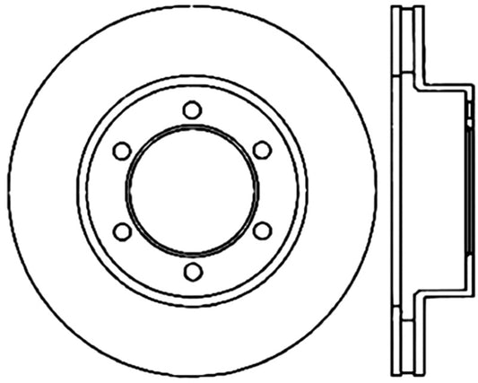 StopTech 00-06 Toyota Tundra / 01-07 Toyota Sequoia Front Right Slotted & Drilled Cryo Rotor