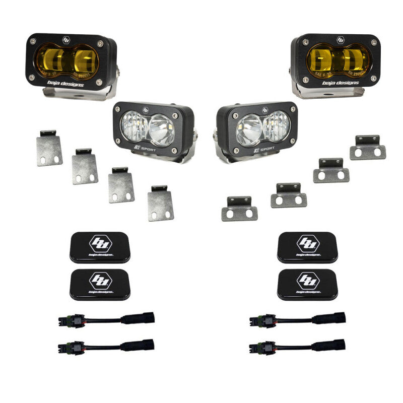 Baja Designs 21+ Ford Raptor/22+ Bronco S2 SAE Pro Fog Pocket Light Kit