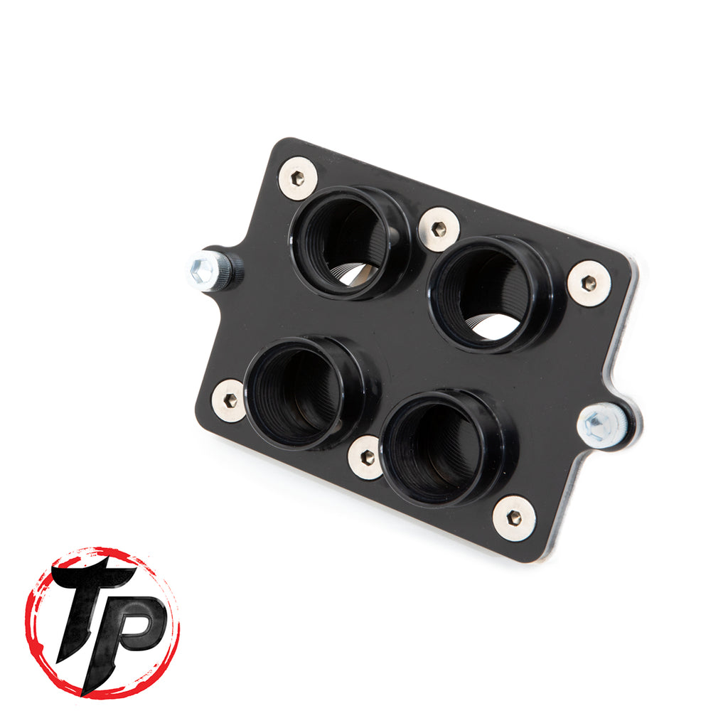 2-into-4 -16AN To -12AN Billet Firewall Pass Through Bulkhead By Tick Performance