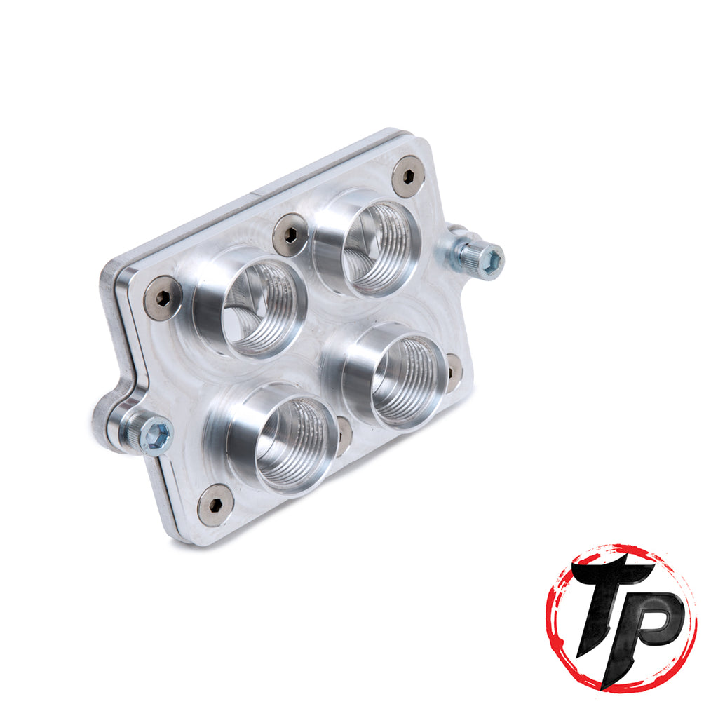 2-into-4 -16AN To -12AN Billet Firewall Pass Through Bulkhead By Tick Performance