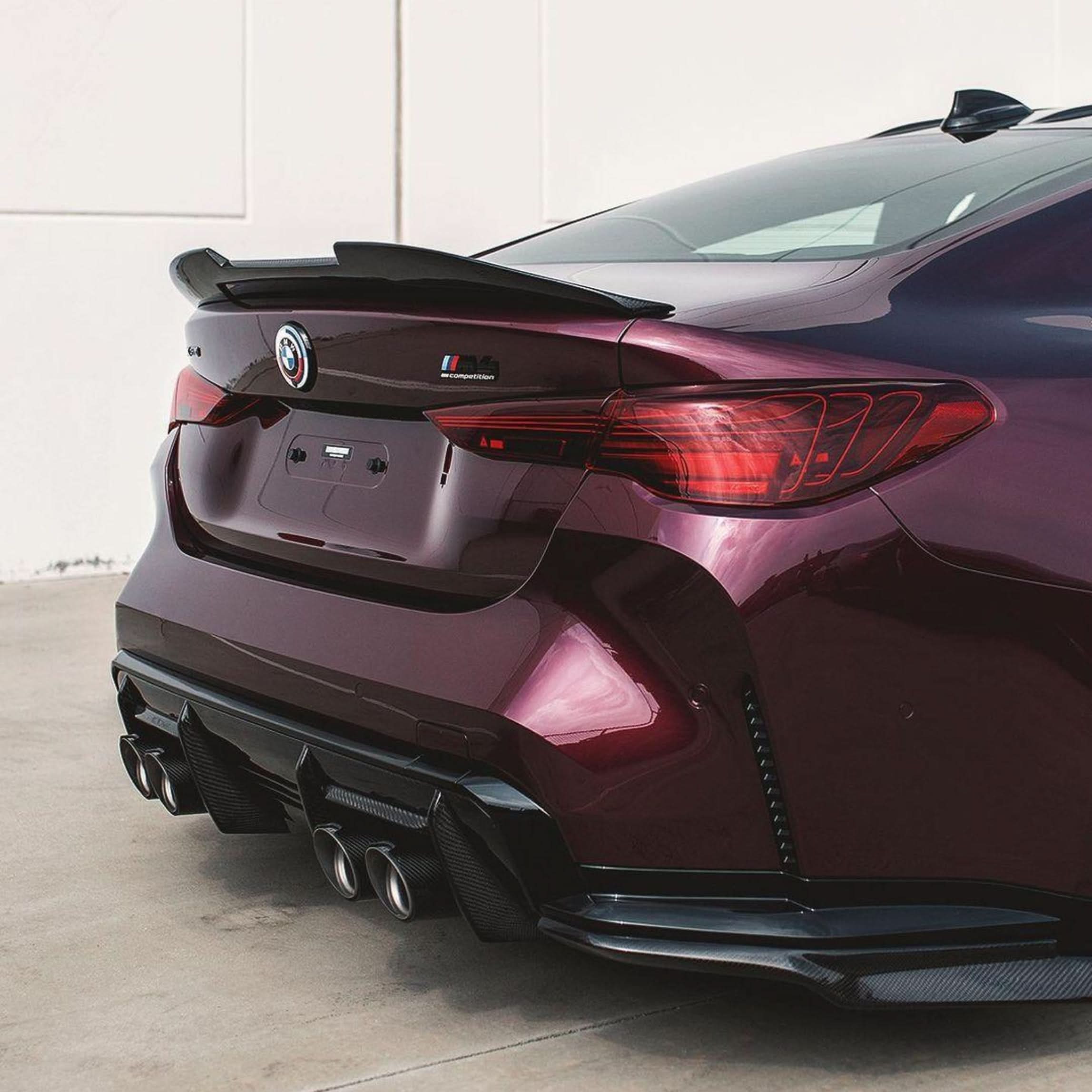 BMW 4 Series G22 G82 M4 PSM Style Carbon Fiber Trunk Spoiler (2020 - 2024)