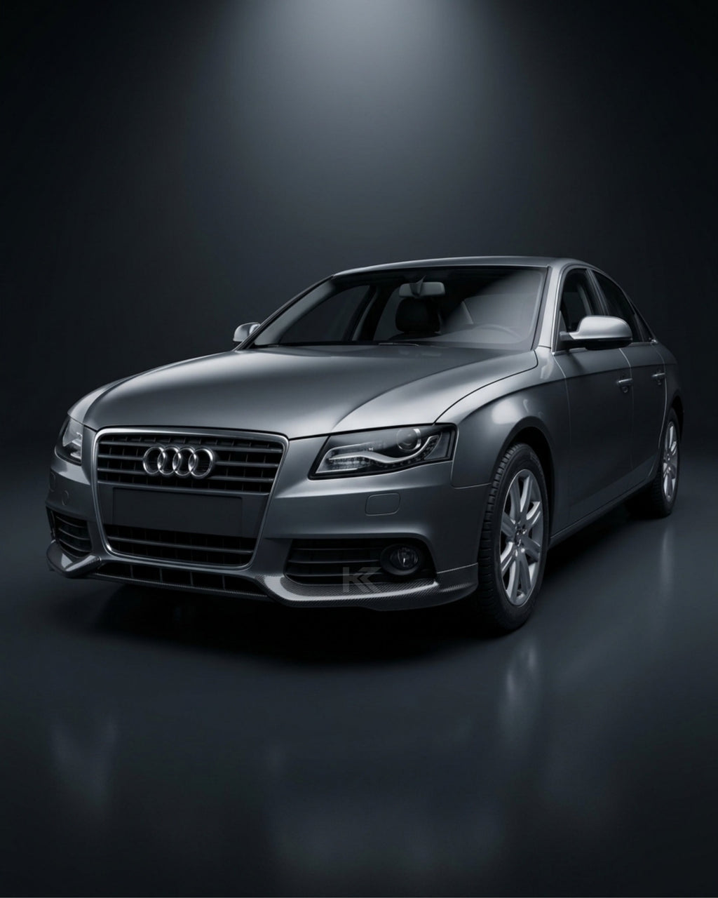 Audi A4 B8 Carbon Fiber Gloss Black Front Bumper Splitter 2012 - 2016
