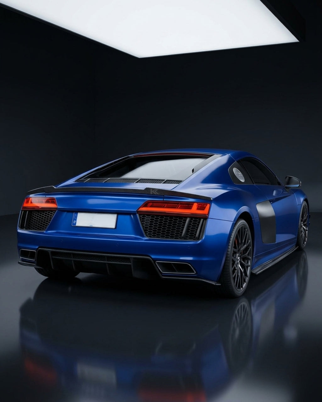 Audi R8 V10 / V10 Plus Coupe 4S Carbon Fiber E-Tron Style Rear Spoiler Set 2016 - 2019