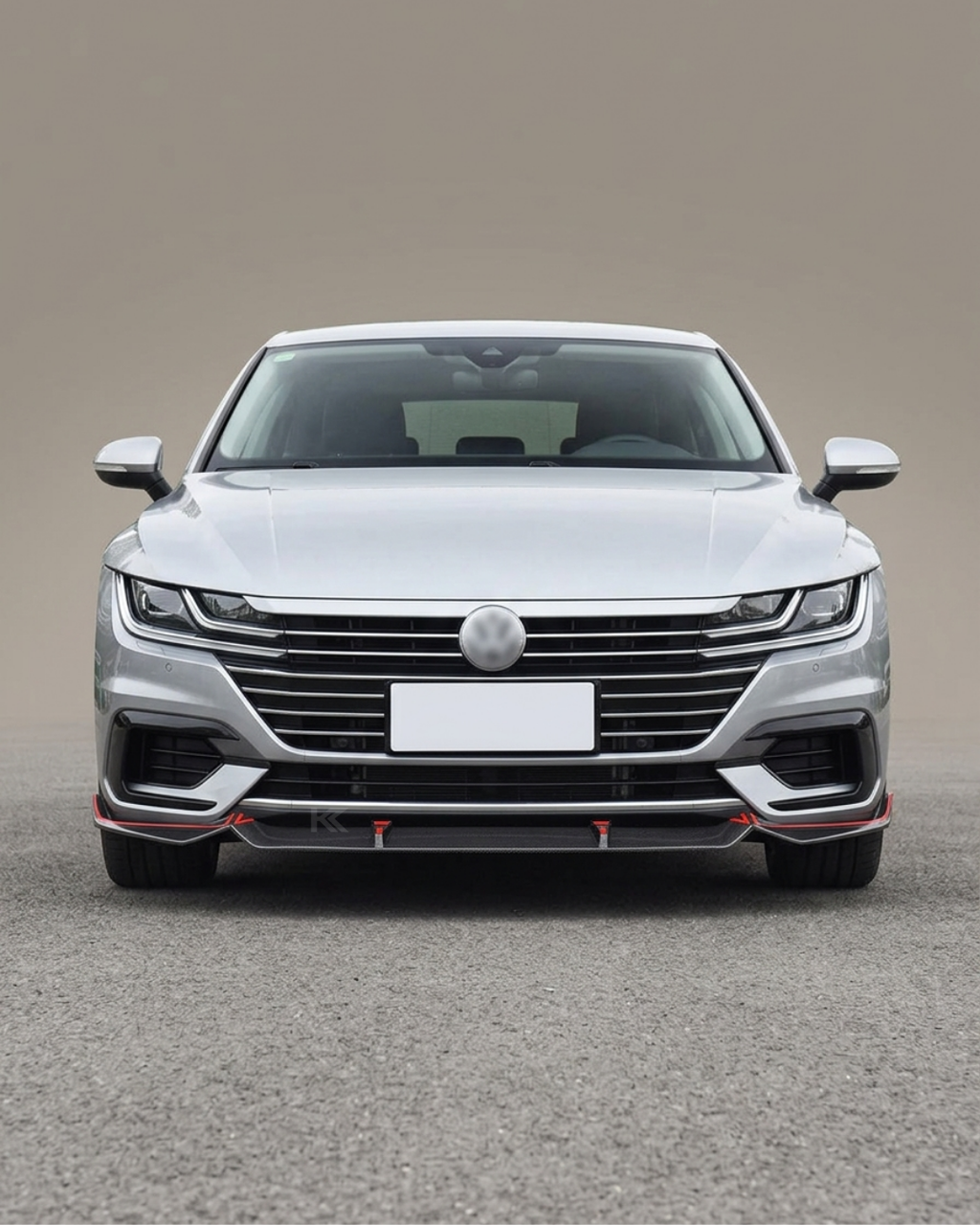 VW Arteon Carbon Fiber Front Lip Splitter – Gloss Black (2017–2021)