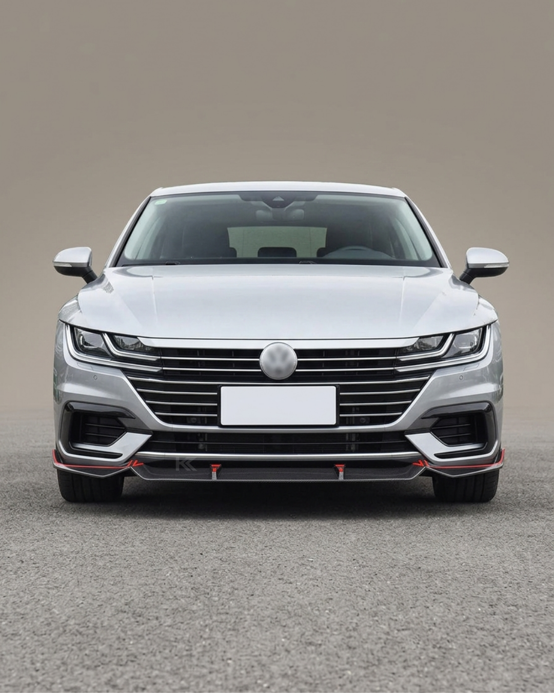 VW Arteon Carbon Fiber Front Lip Splitter – Gloss Black (2017–2021)