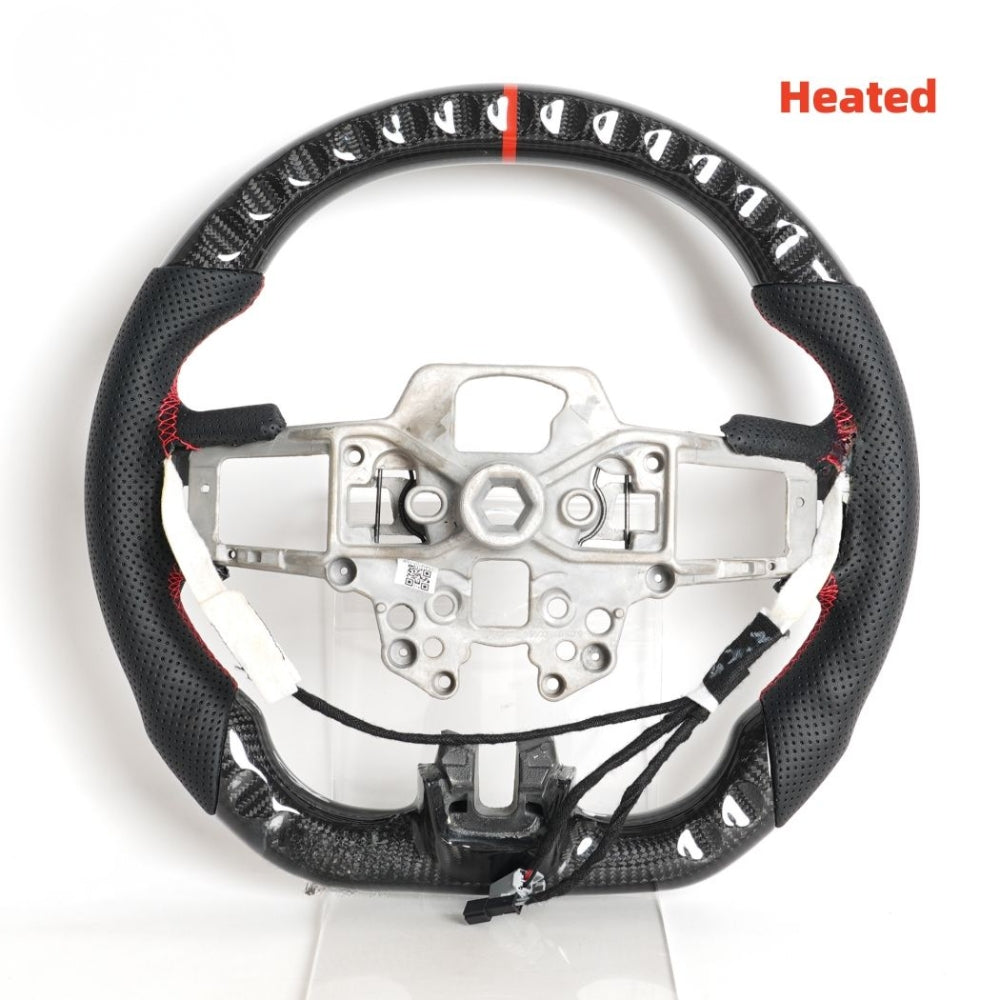 Heated Carbon Fiber Steering Wheel for Ford Mustang 2018-2023