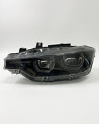BMW 3 Series F30 / F31 / F35 V3 Smoked Triple-Color LED Headlight Assembly (White / Yellow / Red DRL) 2012 - 2018 (Replaces 63117314531)
