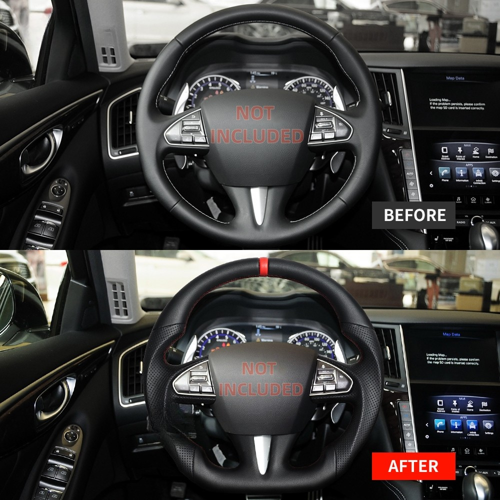 Premium Full Leather Steering Wheel for Infiniti Q50 2014-2016