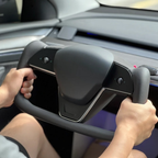 Leather Yoke Steering Wheel for Tesla Model 3/Y 2016-2022