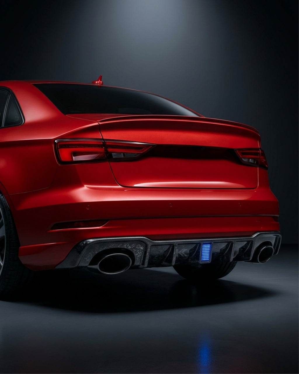 Audi RS3 8V Sedan Carbon Fiber Rear Bumper Lip 2017 - 2019