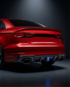 Audi RS3 8V Sedan Carbon Fiber Rear Bumper Lip 2017 - 2019